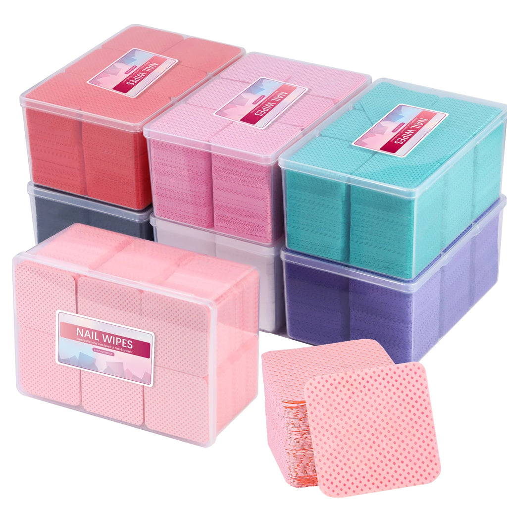 Toallitas de pegamento para pestañas sin pelusa para decoración de uñas en caja, removedor de esmalte de Gel de papel, pegamento limpio, almohadillas de algodón, Herramientas de limpieza de belleza, 1080 Uds.