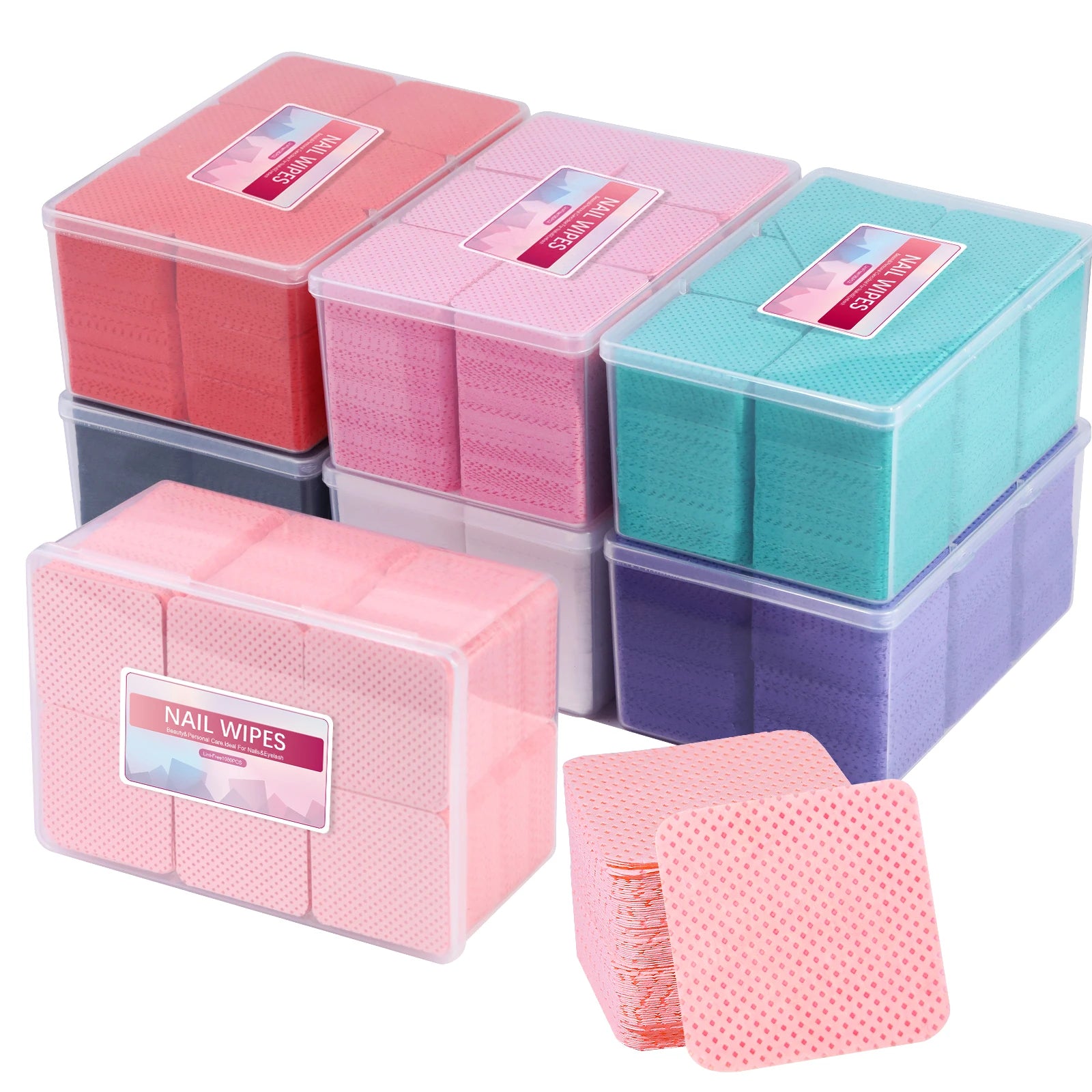 Toallitas de pegamento para pestañas sin pelusa para decoración de uñas en caja, removedor de esmalte de Gel de papel, pegamento limpio, almohadillas de algodón, Herramientas de limpieza de belleza, 1080 Uds.