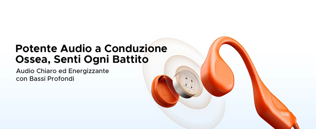 Audífonos DOOGEE BoneBeat Run Ray con Conducción Ósea, 10 Horas de Duración, Bluetooth 6.0, Dinámicos, Deportivos, Ligeros, Inalámbricos, de Diseño Abierto