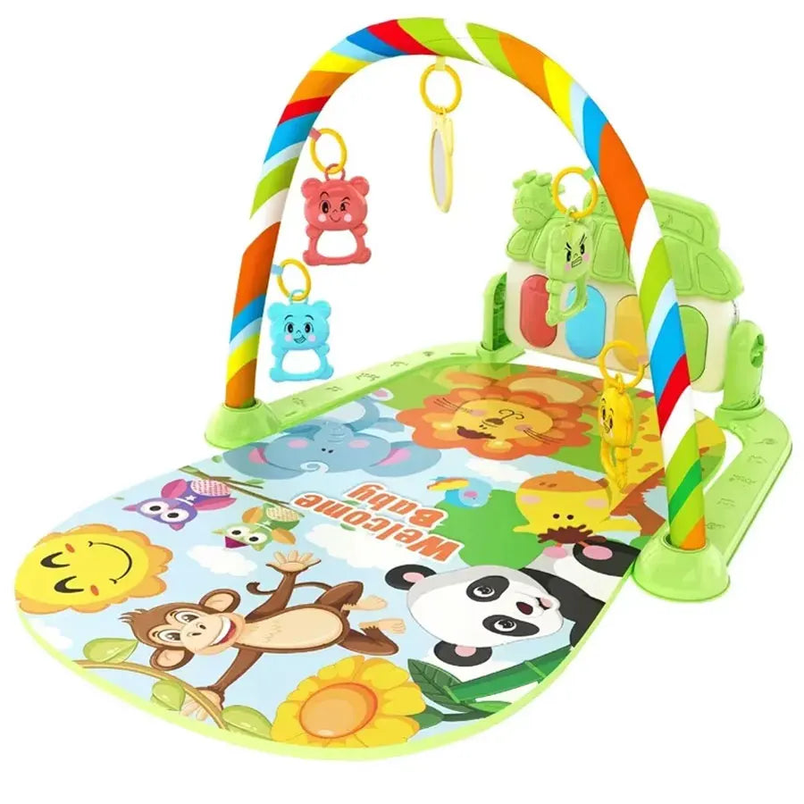 Tapete de juego para bebé, alfombra de actividades para gatear en gimnasio, juguetes para regalo de 0 a 12 meses, tapete de juego infantil, estante de música para niños pequeños, alfombra con teclado de Piano