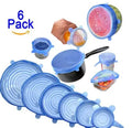 Tapas de silicona reutilizables para mantenimiento fresco, tapas de silicona adaptables para latas, platos de comida, utensilios de cocina, 6 uds.