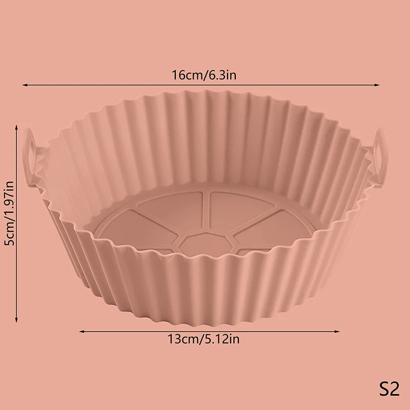 Molde Universal de silicona para freidora de aire, estera de silicona para freidora de aire, estera para hornear, estera para hornear de silicona, 20/16CM