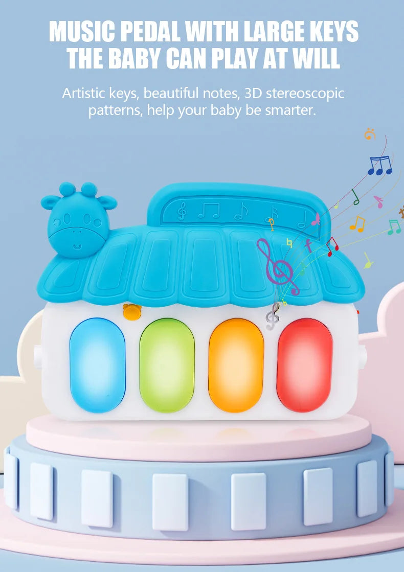 Soporte de Fitness para bebé, juego de música, juguetes de actividades de gimnasio, manta para gatear de Piano para recién nacido, almohadilla de juego de Pedal, regalos de educación temprana de 0 a 36 meses