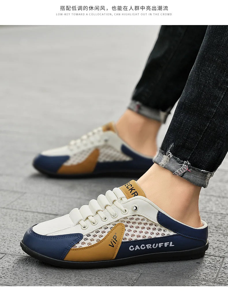 Zapatos de Hombre Estilo Verano 2026, Diseño Cerrado y Deslizante con Malla Transpirable, Mocasines Modernos y Transpirables