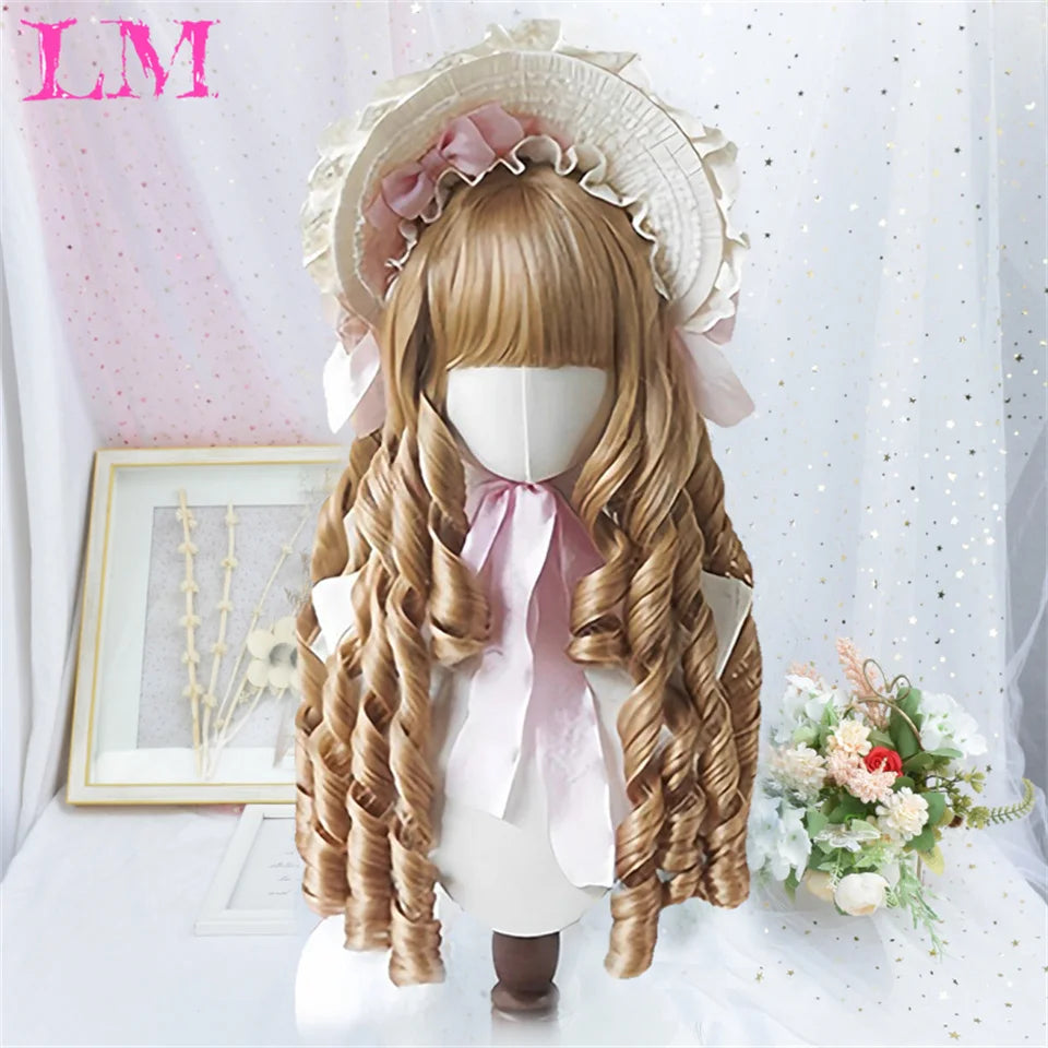 Pelucas sintéticas largas y rectas LM, color azul claro con reflejos de ceniza, peluca de Cosplay con flequillo para mujeres, pelo Natural, fibra resistente al calor