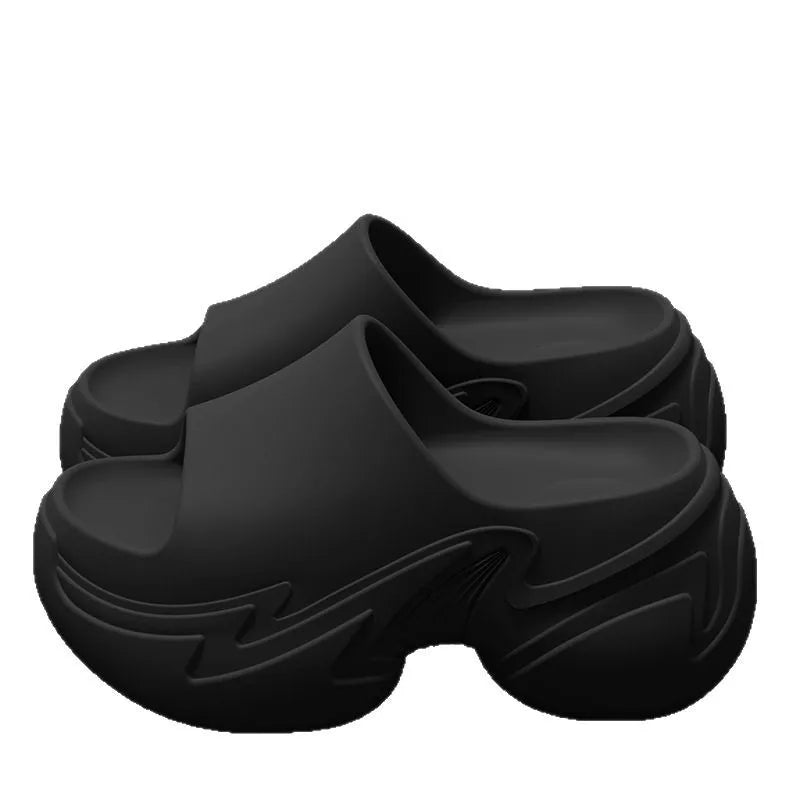 Pantuflas de caña alta estilo verano 2026, sandalias antideslizantes de EVA para uso doméstico y exterior