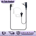 Walkie Talkie auriculares tubo de aire acústico auricular Quansheng UV K5 UV K6 UV 5RPLUS 2 pines K puerto Ptt micrófono auriculares para UV 5R UV 82
