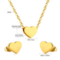 ASONSTEEL-collar con colgante de circonia y flor de corazón brillante para mujer, conjuntos de joyería de acero inoxidable, regalos delicados para uso diario