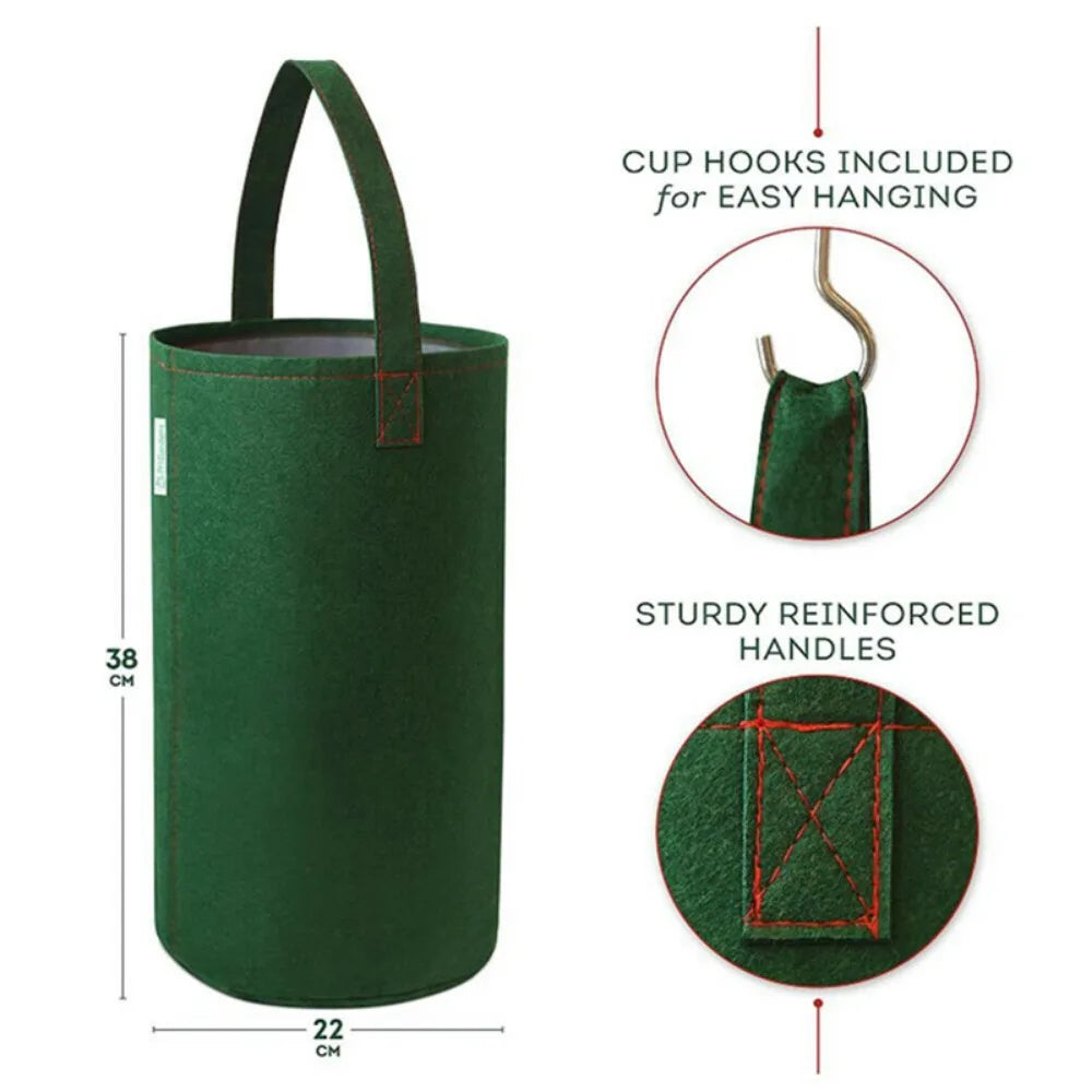 Maceta Colgante de Fieltro para Cultivo de Tomates en Jardín, Maceta Multifuncional para Plantas