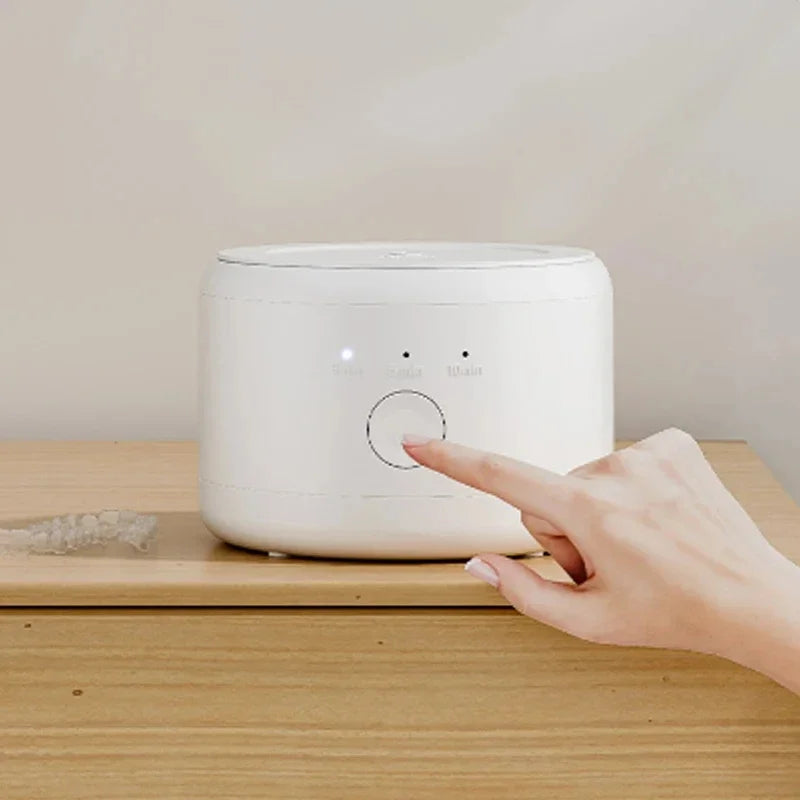 Caja Limpiadora de Aparatos Eléctricos 2026, Caja de Limpieza Multifuncional para Retenedores Invisibles, Máquina de Limpieza de Dentaduras, Limpiador de Joyas y Ortodoncia