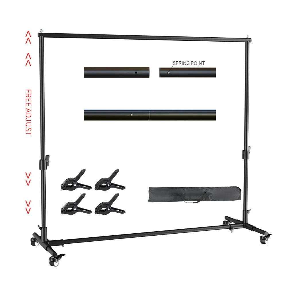 Soporte para Fondo Fotográfico SH, Sistema de Marco para Lienzo, con Estuche de Transporte, para Fotografía y Video en Estudio