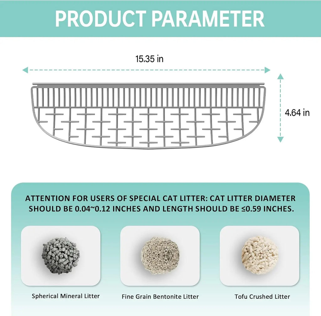 TONEPIE Accesorios para Caja de Arena Automática para Gatos, Puerta de Recambio para Contenedor de Inodoro Autolimpiable, Piezas de Repuesto, Suministros para Gatos