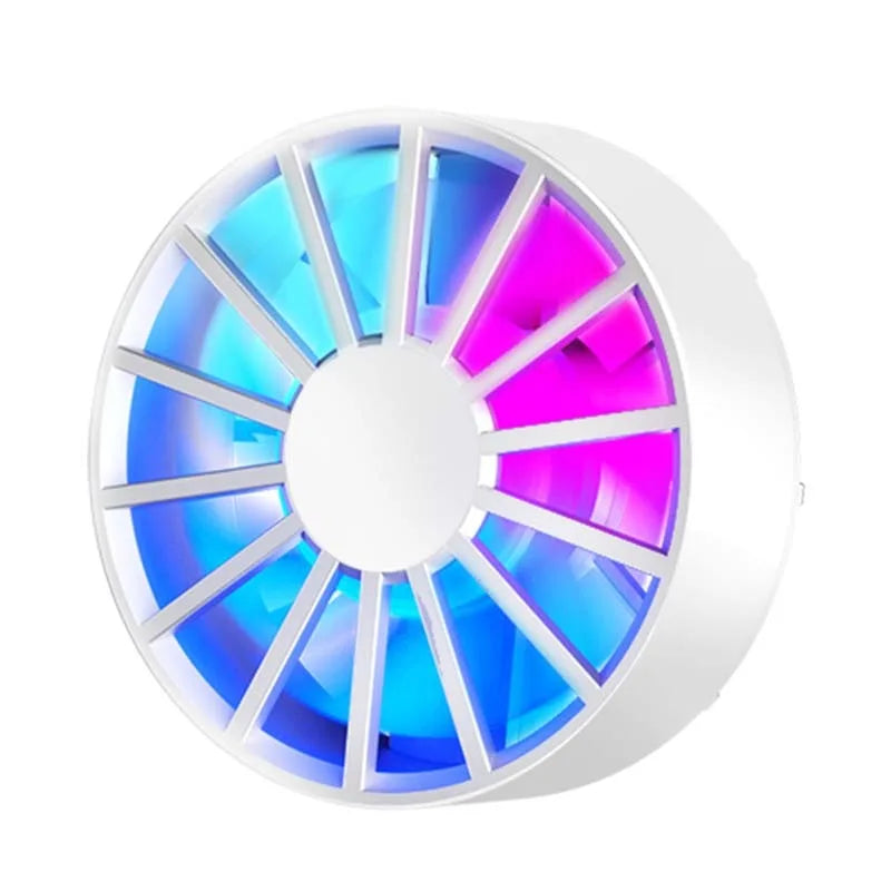 Enfriador de Teléfono Portátil Magnético, Ventilador Ligero de Bajo Ruido con Luz RGB, Enfriamiento Rápido para Teléfono, Tableta, Juegos PUGB