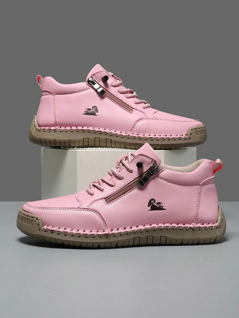 Nuevo 2025 zapatos deportivos para mujer, senderismo al aire libre, fondo plano, transpirables, cómodos, informales, zapatos de conducción, zapatillas de deporte transpirables a la moda