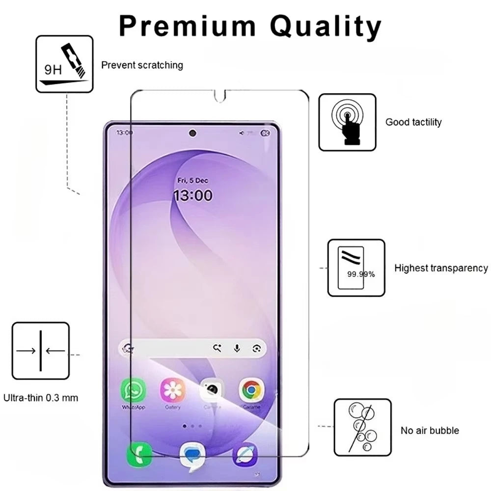 Protector de pantalla de vidrio templado para Samsung S26 Ultra S26 S25 S24 S23 S22 Plus S26U, sensibilidad táctil HD, 1-3 unidades