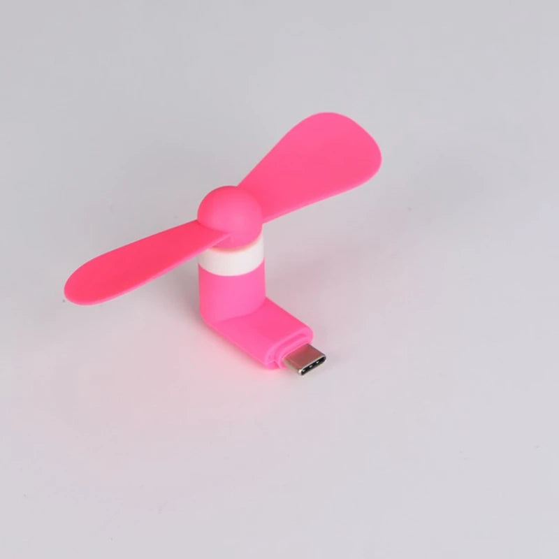 Mini ventilador portátil creativo para teléfono móvil, miniventilador de carga, ventilador de refrigeración del Tesoro, dispositivo USB, probador de ventiladores para tipo C