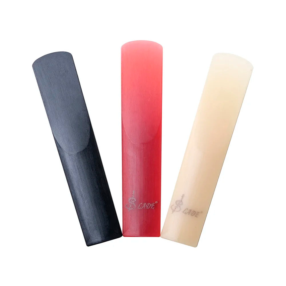 Paquete de 3 cañas de saxofón Soprano/Alto/ténor, cañas de resina para clarinete, accesorios de caña ecológicos, piezas de instrumentos de viento de madera