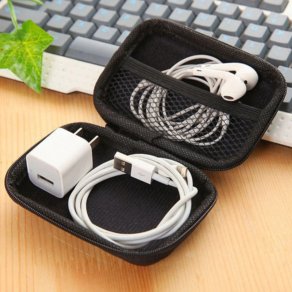Estuche protector de viaje EVA, bolsa de almacenamiento impermeable multifuncional de gran capacidad, bolsa de almacenamiento de cables de datos