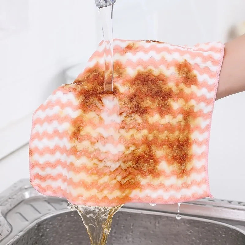 Paños de vellón de Coral para cocina, superabsorbentes trapos de limpieza, almohadillas para fregar ventanas de vidrio, toalla de limpieza, 50 o 1 piezas