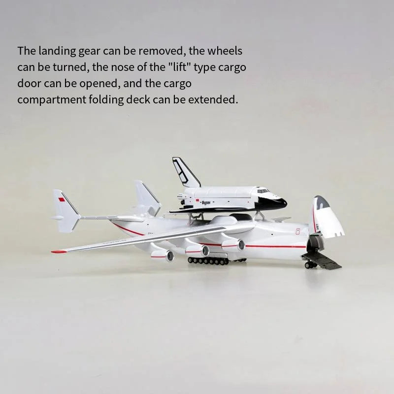Antonov AN-225 Avión de transporte escala 1/200 42cm modelo de avión de simulación adorno de recuerdo juguete colección de exhibición ornamento