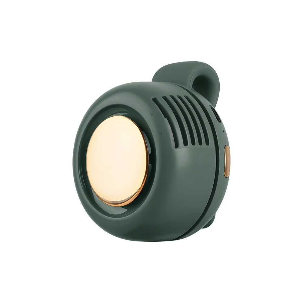Nuevo ventilador portátil mini para exteriores, ajustable a 3 velocidades, pequeño, con clip, sin aspas, eléctrico, para cintura o camisa, ideal para deportes al aire libre y gimnasio.