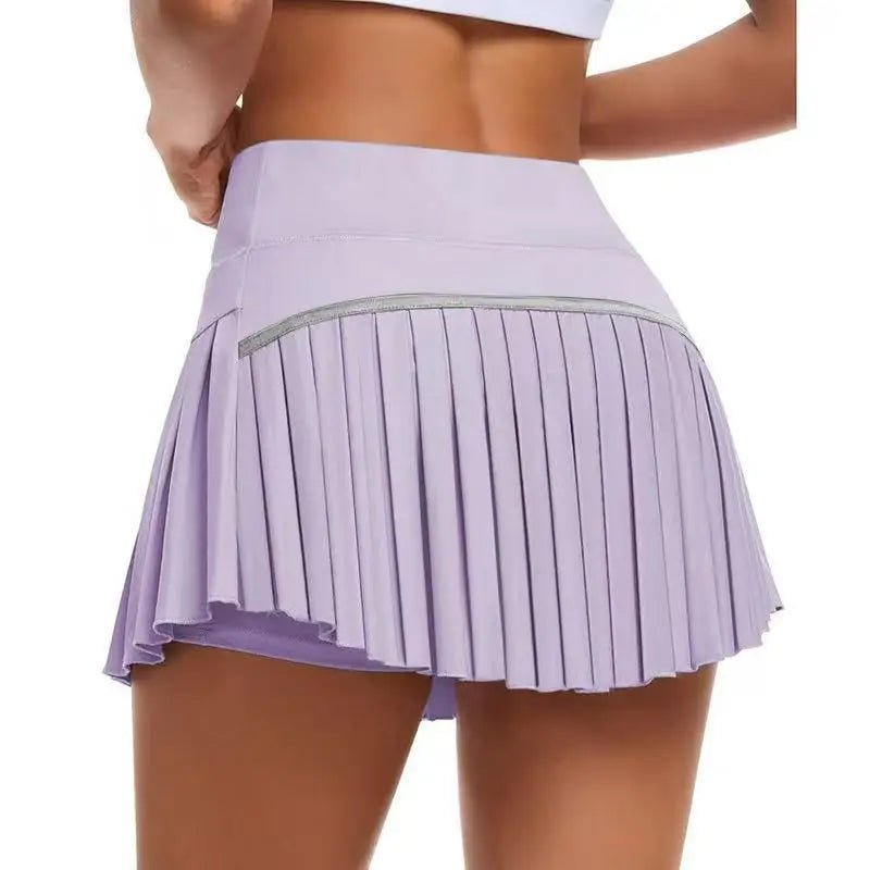 Faldas de tenis gimnasio Golf correr faldas pantalón plisadas de talla grande coloridas mujeres S-XXL deportes Fitness faldas pantalón de cintura alta con bolsillo