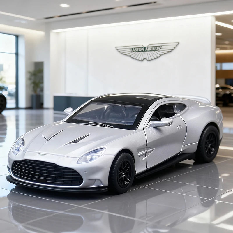 1/41 Aston Martin Vanquish coche de aleación fundido a presión y vehículos de juguete modelo de coche modelo a escala en miniatura coche de juguete para niños