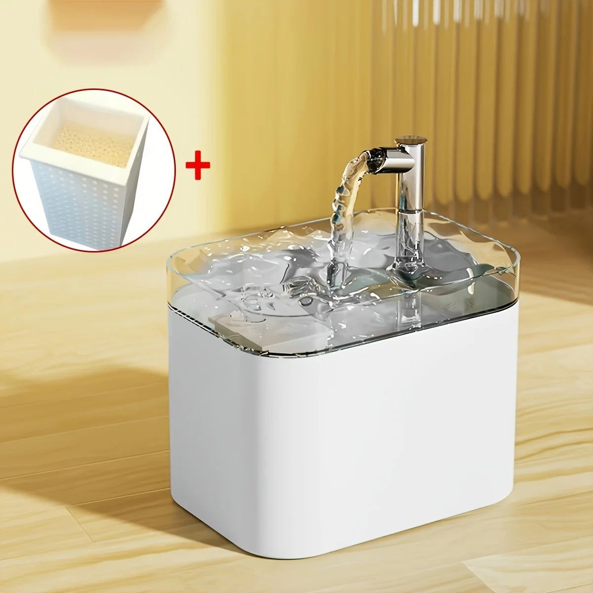Dispensador de Agua Automático para Gatos de 1.5L, Dispensador de Agua con Flujo Circulante, Bebedero de Agua para Gatos y Perros, Tazón de Agua, Tazón de Alimentación