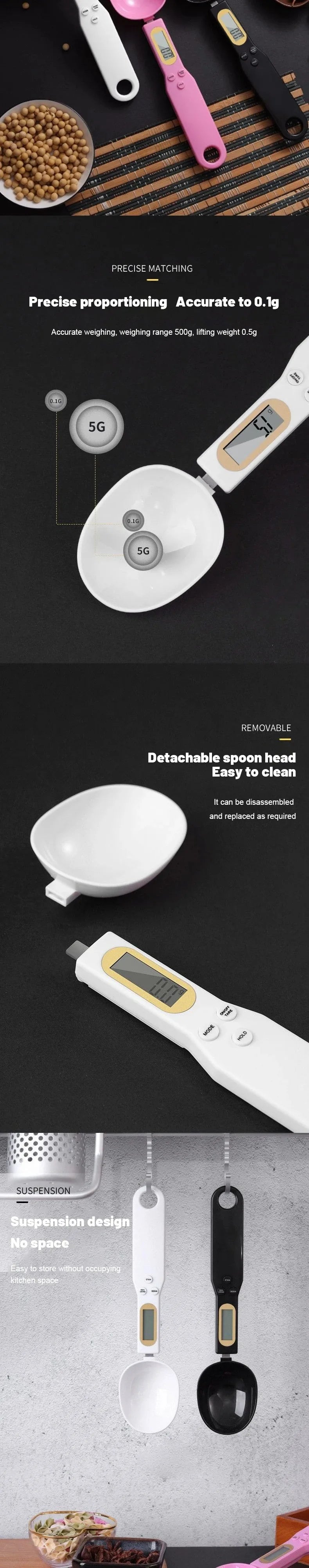 1 cuchara de pesaje ajustable digital LCD, cuchara medidora electrónica de cocina báscula para hornear, OEM súper de fábrica, calidad confiable.