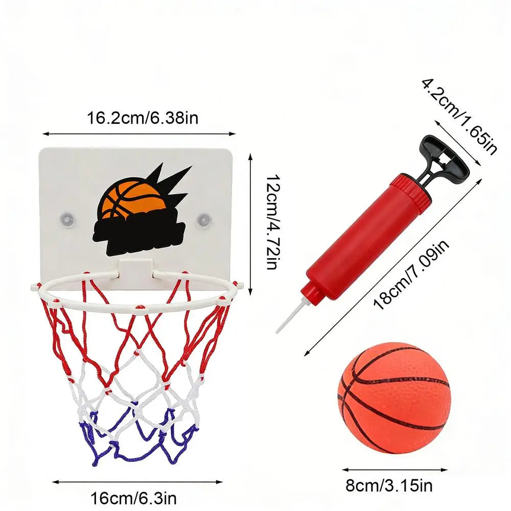 Aro de Baloncesto con Ventosa Pequeño, Juego de Baloncesto sin Taladrar para Niños y Niñas, Ejercicio en Casa o en el Aula