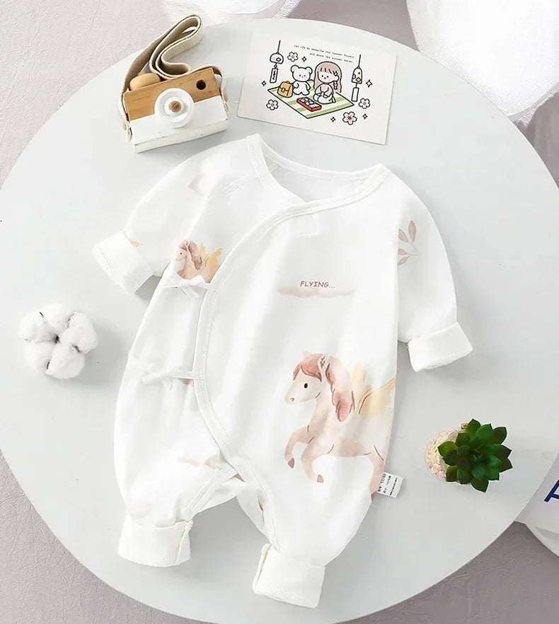 Ropa de otoño para niños recién nacidos, pelele sin hueso de algodón orgánico, ropa para gatear, mono de primavera y mono de una pieza para bebé