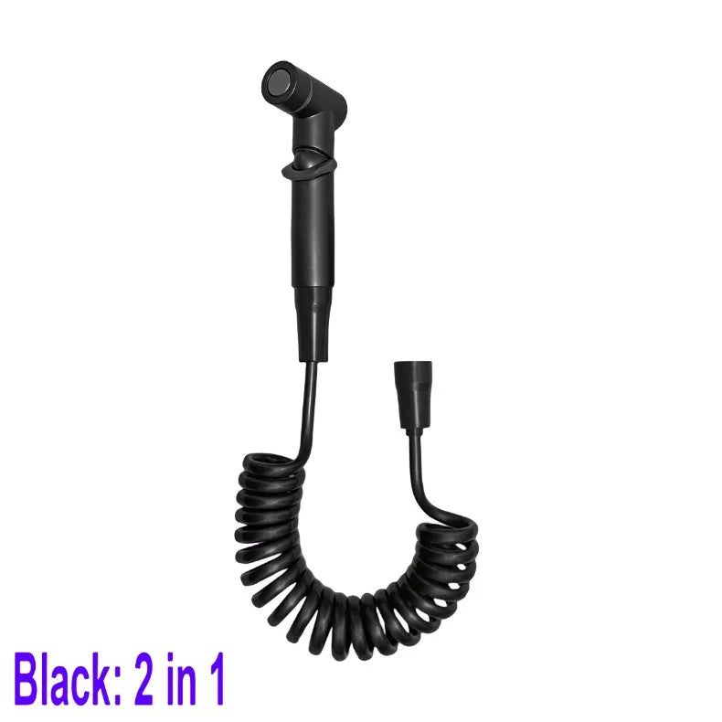 Juego de rociador de bidé para baño, rociador de bidé de mano, válvula de ángulo de salida doble, accesorios de baño