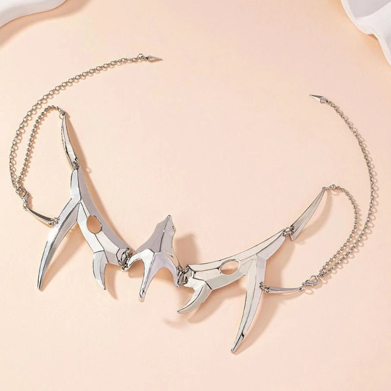 Pendientes de Metal para hombres y mujeres, Accesorios de Cara fluida de alienígena mecánico gótico, máscara Irregular Punk, joyería de fiesta de Halloween