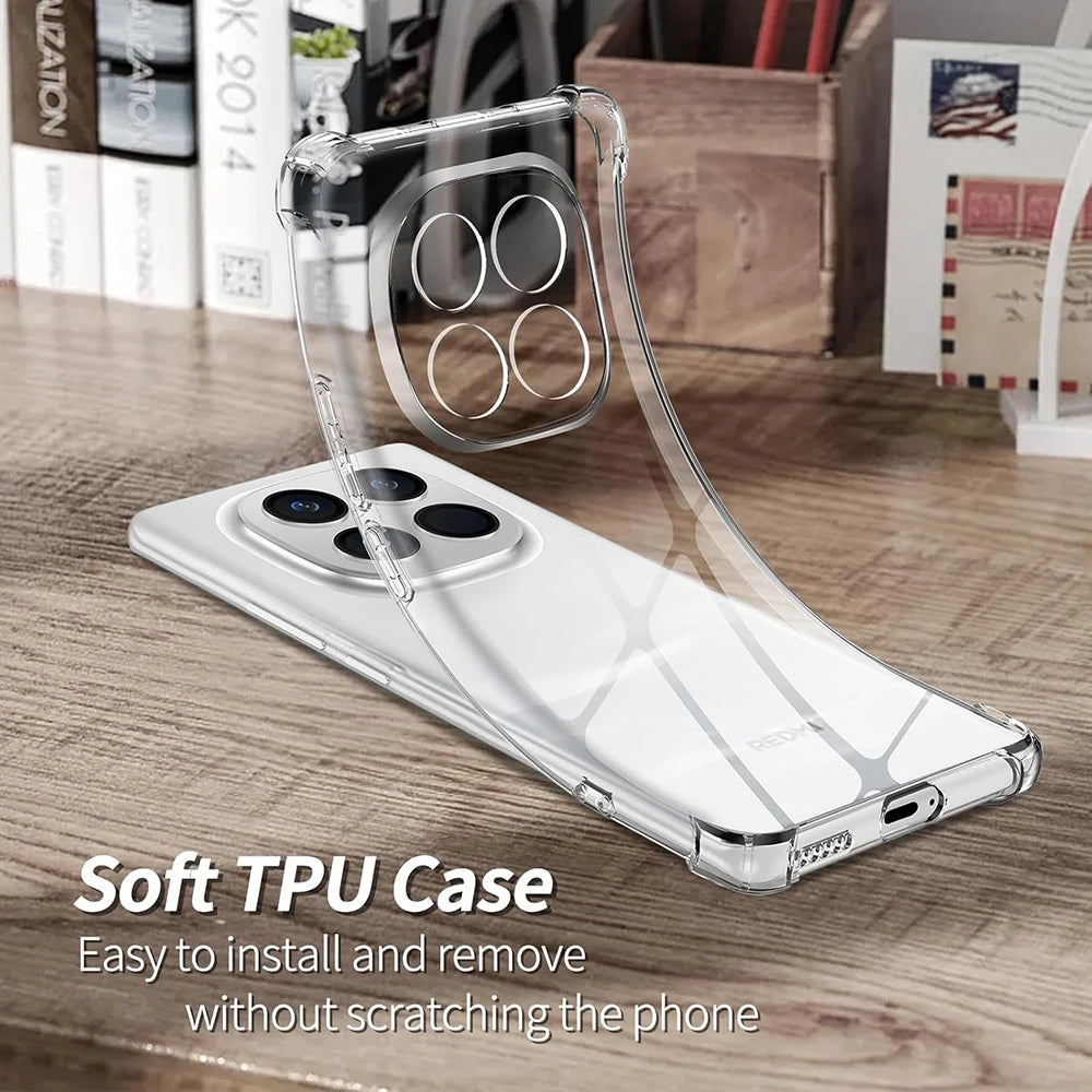Funda blanda a prueba de golpes para Xiaomi Redmi Note 15 Pro Plus Pro + funda de silicona ultrafina transparente para Redmi 15 15C carcasa transparente