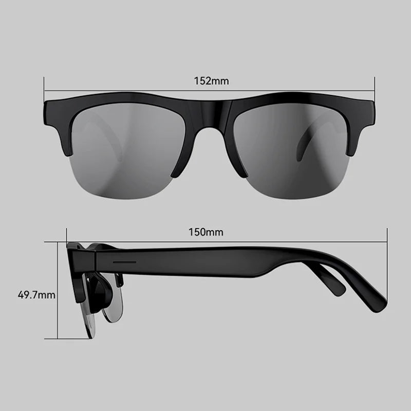 Gafas Inteligentes con IA, 4K, Control Remoto, Cámara Táctil, Grabación, Traductor, Asistente de Voz, Bluetooth Inalámbrico