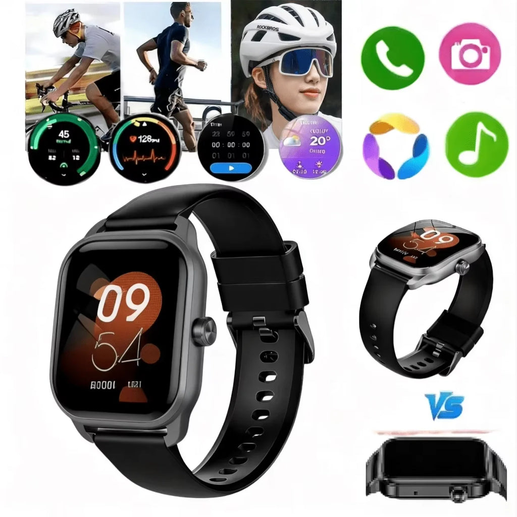 Reloj Inteligente Unisex Edvell Pantalla Completa Curvada Llamadas Inalámbricas por Bluetooth Larga Duración de Batería Reproducción de Música Monitoreo del Sueño Recordatorio de Notificaciones de Mensajes Reloj de Fitn