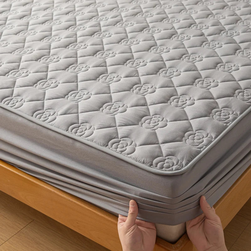 Funda protectora de colchón 100% impermeable, sábana bajera de algodón hipoalergénica, transpirable, suave, funda para almohadilla de cama de tela de aire 3D