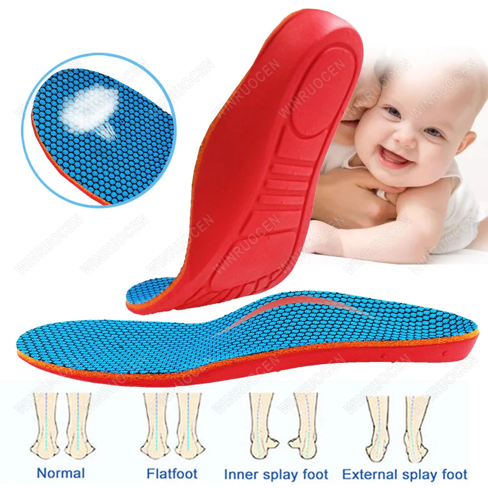 Plantillas ortopédicas con soporte para arco para niños, insertos de zapatos para niñas y niños, pies planos, fascitis Plantar, almohadillas para aliviar el dolor en el talón