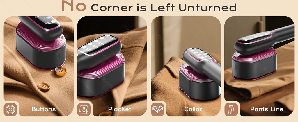 Plancha de vapor portátil de mano, vaporizador de ropa plegable para colgar, máquina de planchado en seco y húmedo para el hogar y viajes