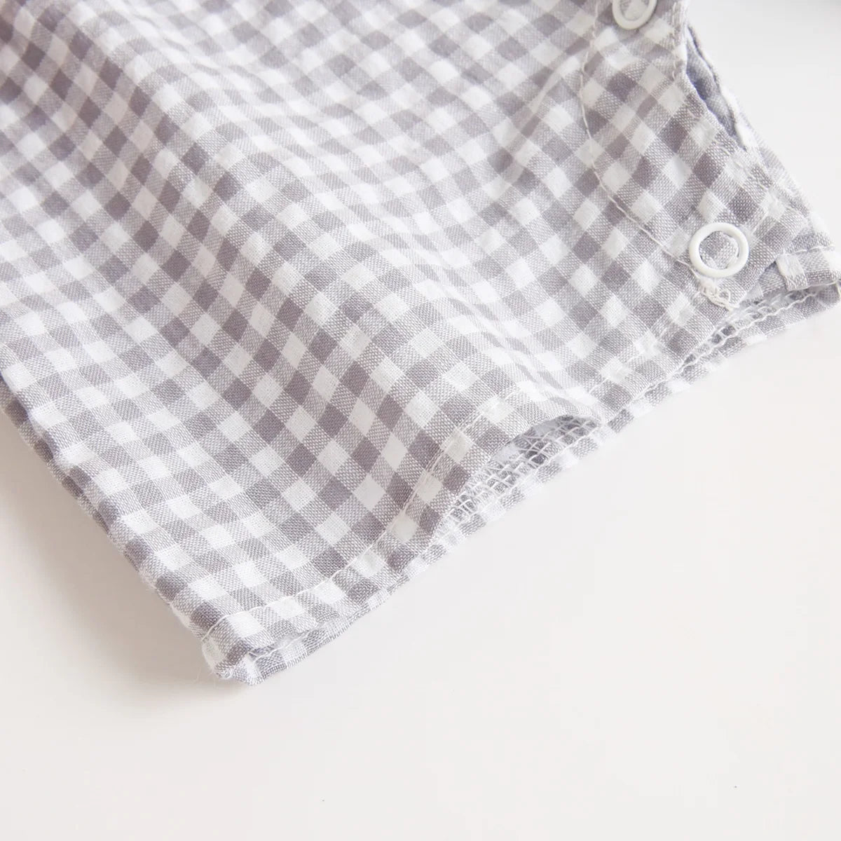 Monos de Verano de Algodón para Bebés, Ropa de Bebé a Cuadros de Manga Corta