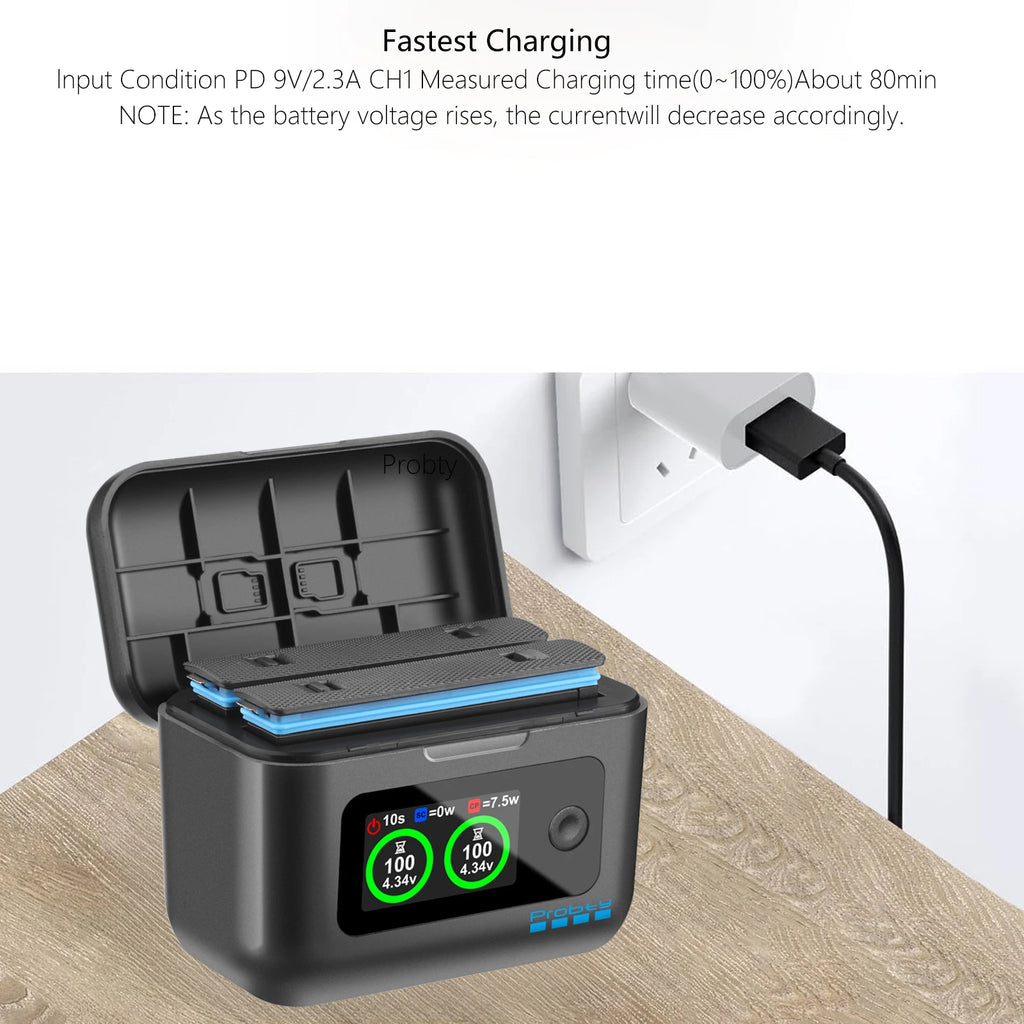 Batería de repuesto de 2100mAh para Insta360 X4 Air / Caja de carga rápida para accesorios de cámara de acción Insta 360 X4 Air