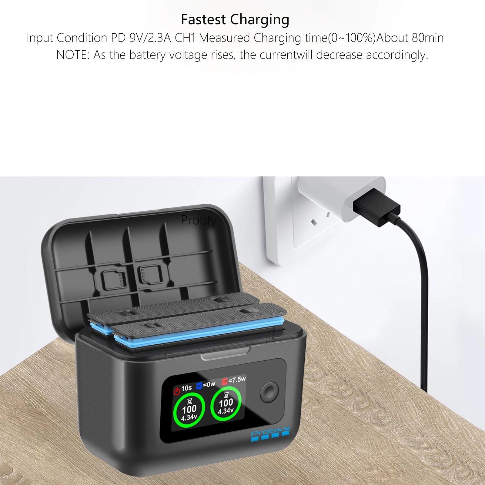Batería de repuesto de 2100mAh para Insta360 X4 Air / Caja de carga rápida para accesorios de cámara de acción Insta 360 X4 Air