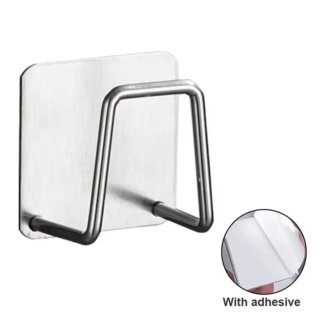 Soporte de Esponja para Montar en la Pared, de Acero Inoxidable, Organizador de Fregadero Autoadhesivo que Ahorra Espacio, para Fregadero de Cocina