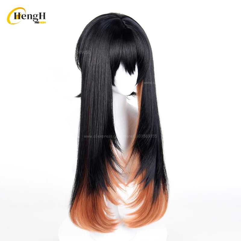 En stock Anime Zanka Guita Enji ‌   Pelucas de Cosplay Rudo Amo Li Glaze, pelo sintético resistente al calor, pelucas para fiesta de Halloween + gorro de peluca