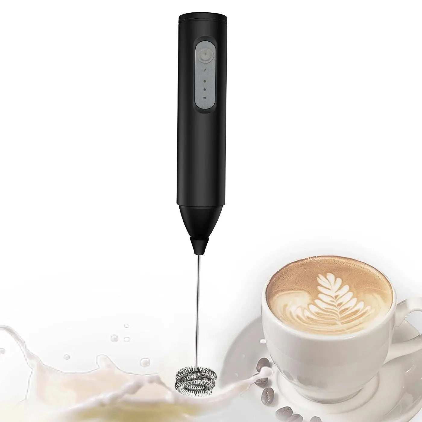 MINI Espumador de leche recargable por USB, máquina de espuma de 3 velocidades, batidor de café, mezclador con mango eléctrico, batidor de huevos
