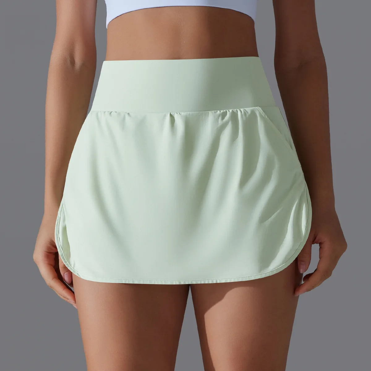 Falda Deportiva de Yoga para Mujer 2 en 1, Falda de Tenis y Bádminton con Pantalones Cortos, Cintura Alta, Transpirable, Falda Deportiva para Fitness, Golf y Atletismo