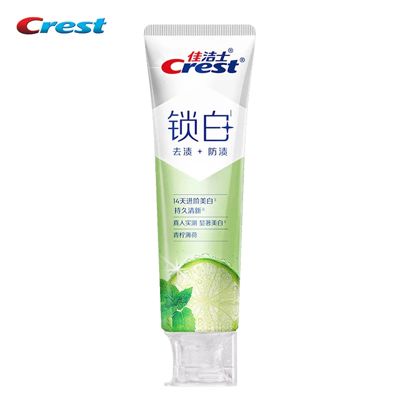 Crema dental Crest 3D, blanqueador de dientes, esmalte seguro vibrante, exprimidores de tubo de menta, 3 tipos de pasta de dientes