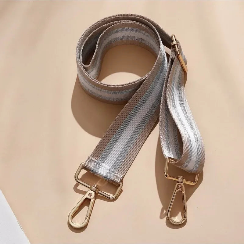 Correa de Hombro Universal para Bolso con Rayas, Correa de Repuesto Ajustable para Llevar Cruzado con Cierre Metálico, Accesorios Multicolor para Bolsos