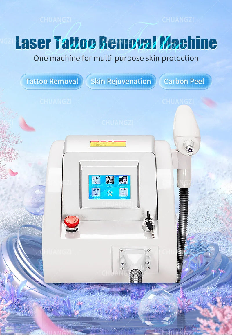 Máquina de Belleza Láser Más Vendida, Láser Portátil Q-switch ND YAG para Eliminación de Tatuajes, Eliminación de Pigmentación, Máquina de Peeling de Carbono