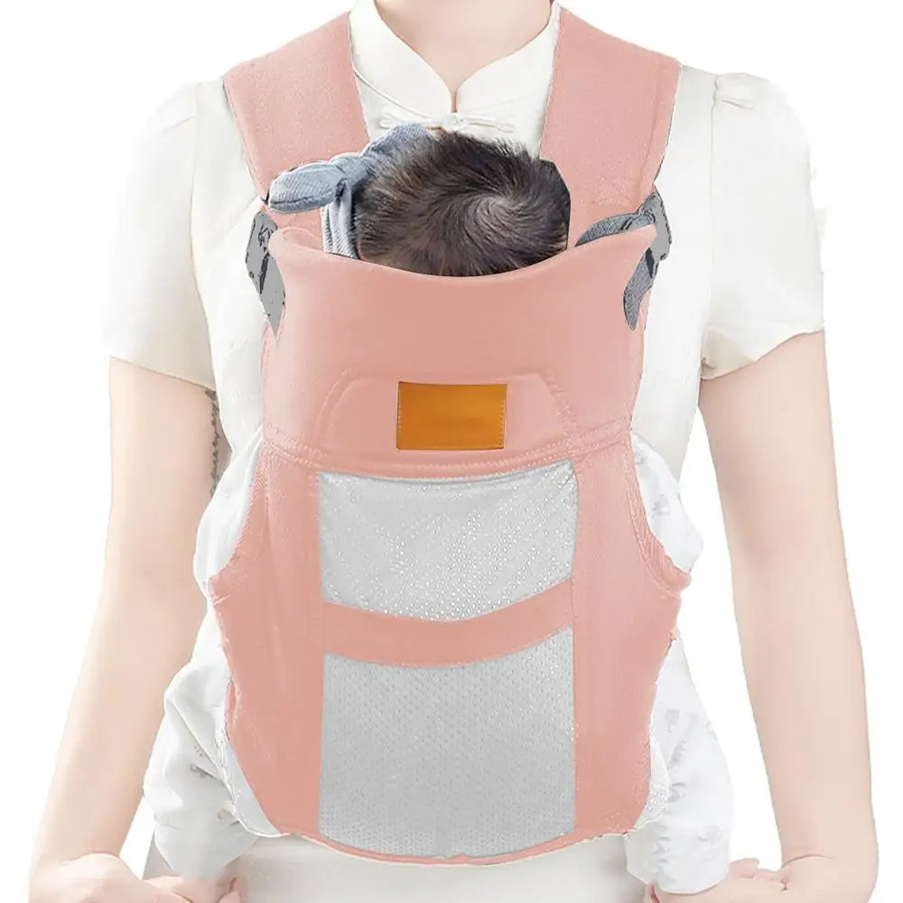 Soporte para bebé, portabebés ligero, ergonómico, transpirable, bolsa con eslinga Horizontal, soporte para la cabeza ajustable para paseos en la naturaleza